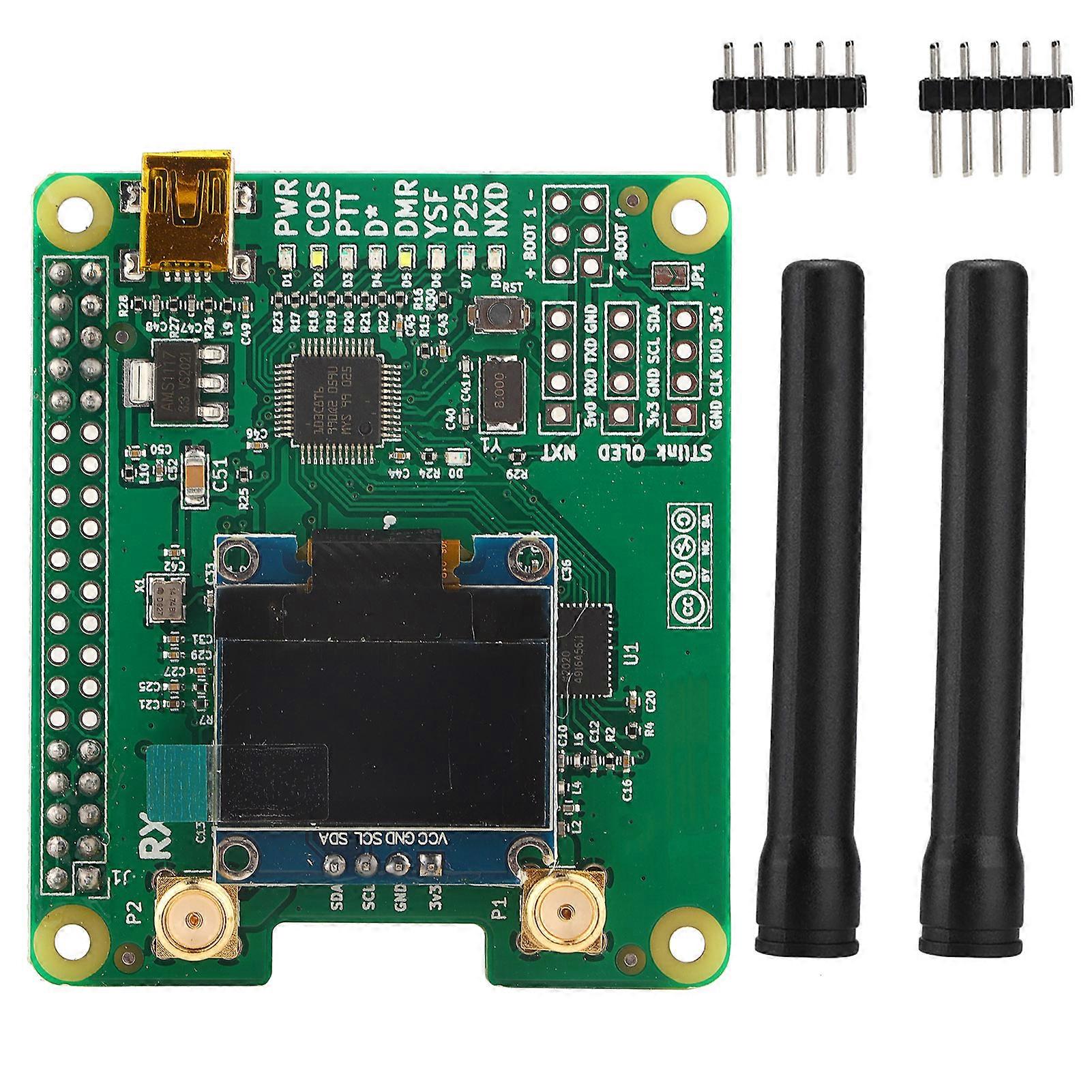 2019 V1.3 for MMDVM HS Dual Hat Duplex Hotspot-modul OLED + antennestøtte for P25/DMR/YSF