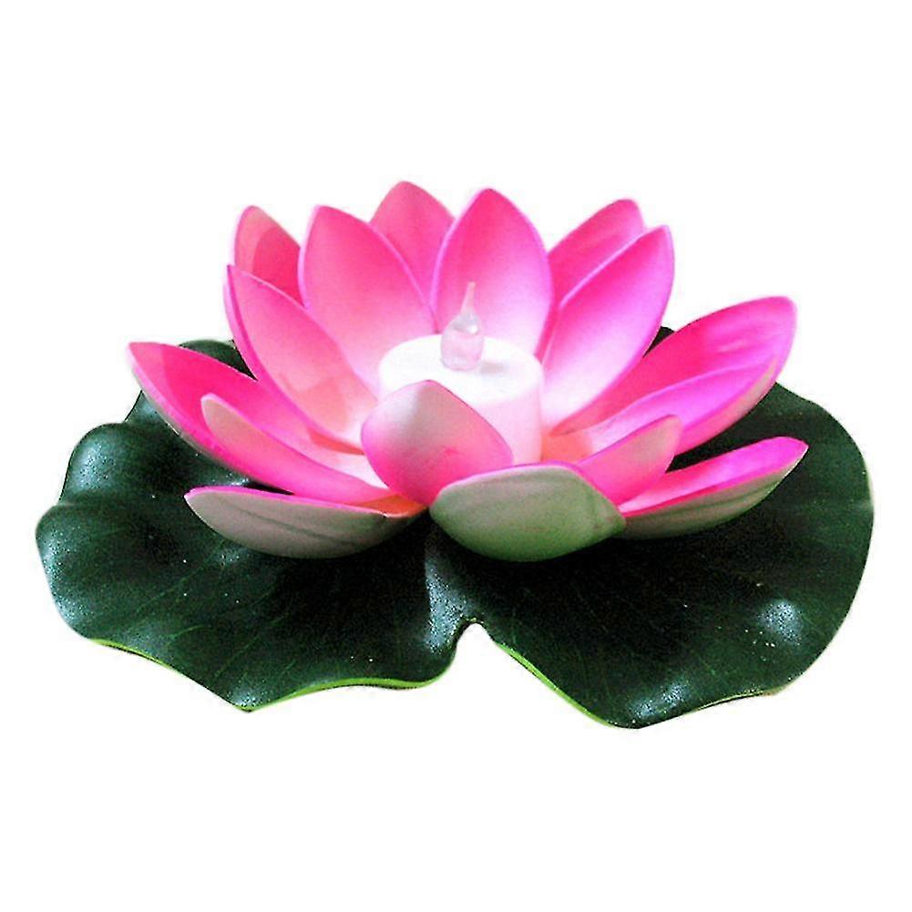 ZHOUBA Artificial Lotus Flower LED Light Swimming Pool Garden Pond Floating Floral Lamp