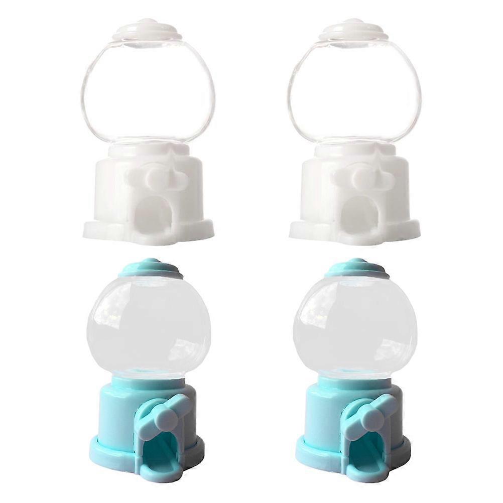 4pcs Creative Candy Machines Mini Grabbing Catcher Machines Rotatable Candy Catcher Machines Children Toys for Party White + Blue