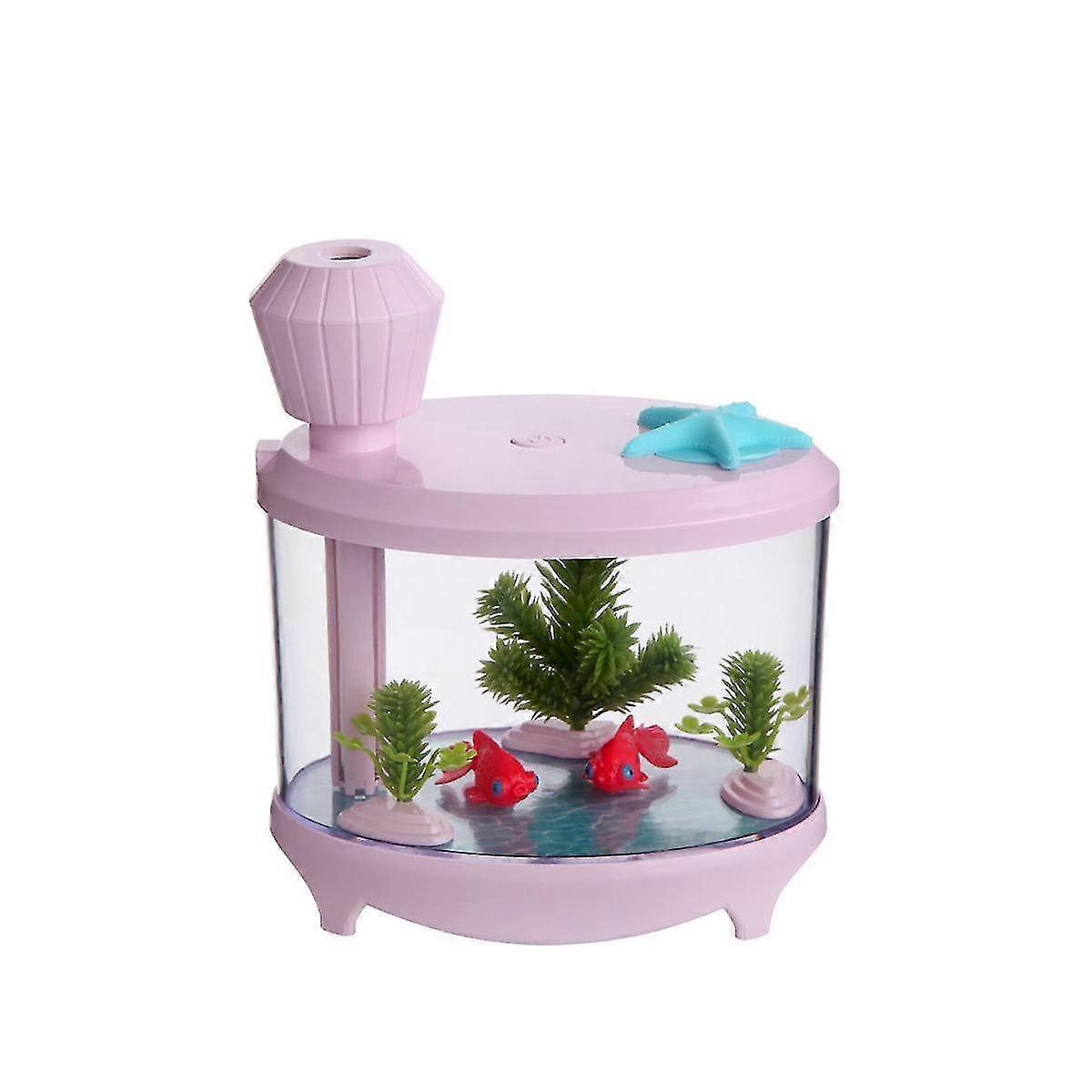 Fish Tank Air Humidifier Diffuser Colorful Night Light Dc5v Usb Mini Mist Maker 460ml Water Diffus