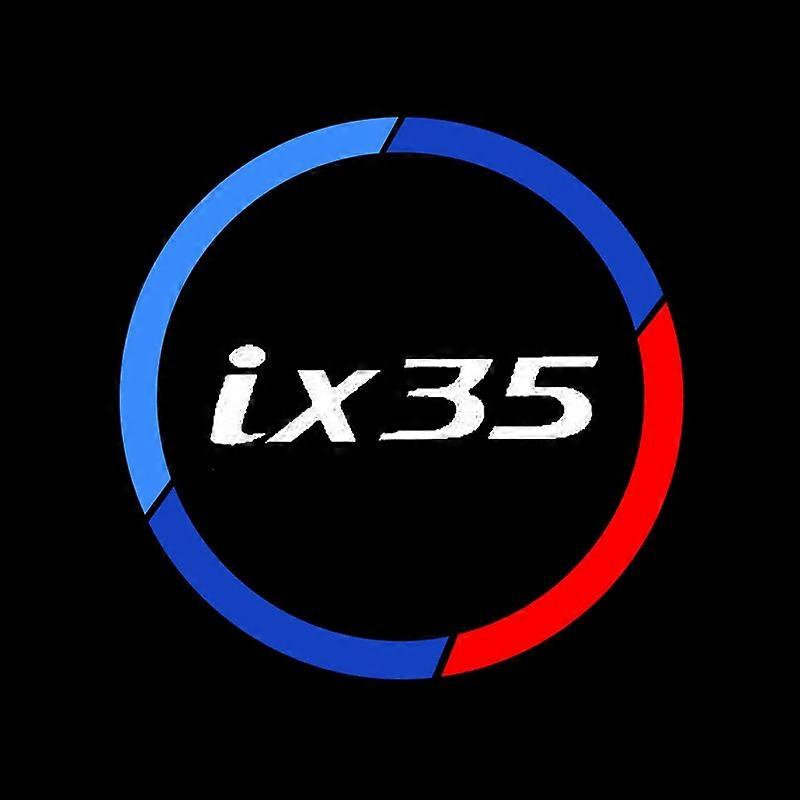 2個のユニバーサルカードアLEDプロジェクターカスタマイズライトヒュンダイix35ロゴウェルカムランプカードアウェルカムライトアクセサリー自動車照明