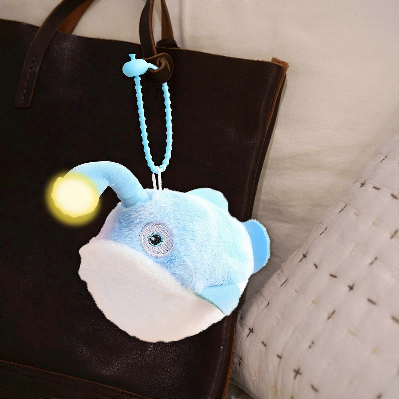 Lanterne lumineuse poisson en peluche pendentif mignon embrasser bouche poisson magnétique autocollant poupée poupée poupée