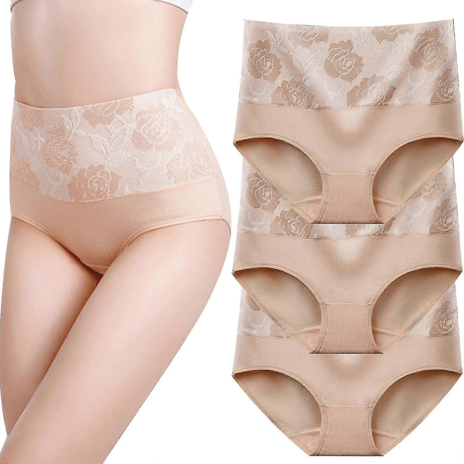 8 قطع الملابس الداخلية القطن عالية الخصر البطن السيطرة سراويل المرأة روز الجاكار السيدات اللباس الداخلي