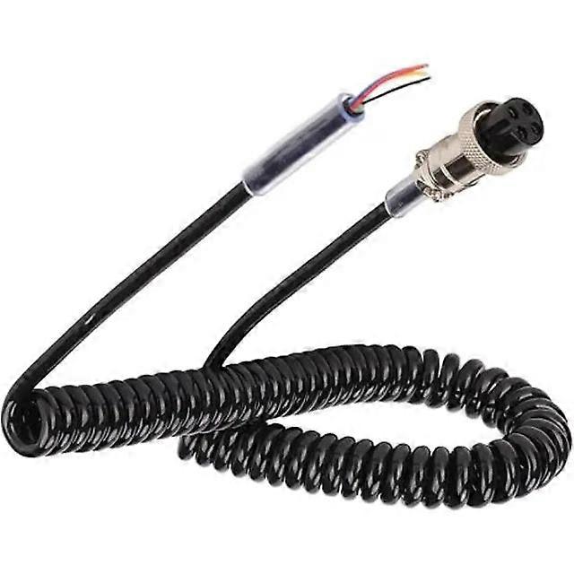 4 Pin For Cb Ham Radio Female Plug Hand Microphone Coil Spring Rope Wire Mic Cable Cord