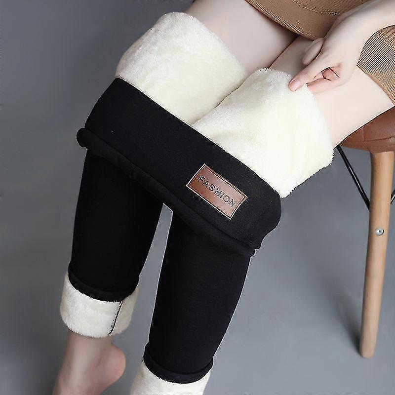 Χειμώνας Sherpa fleece επενδεδυμένο κολάν για τις γυναίκες, υψηλή μέση stretchy παχύ κασμίρι κολάν βελούδινη ζεστό θερμικό παντελόνι