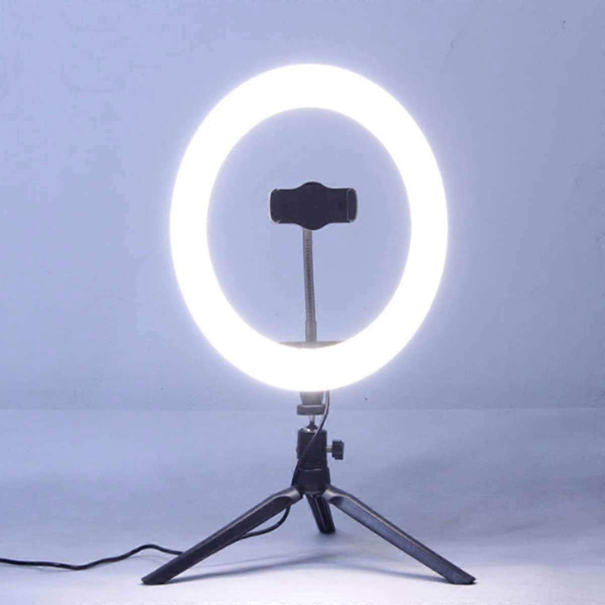 10-inch LED Ring Light,Three-Color Dimming Brightness Adjusta WLN