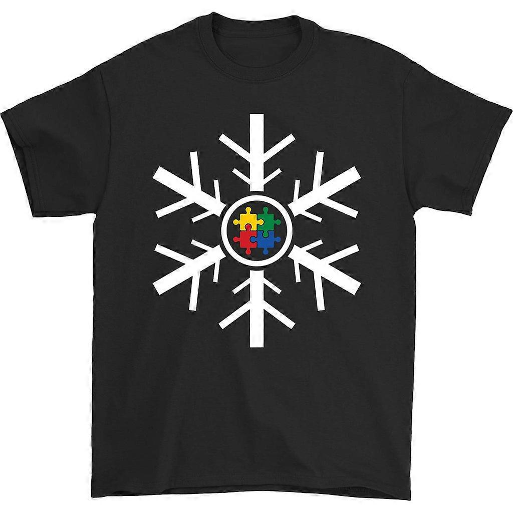 Schneeflocken Puzzleteile T-Shirt