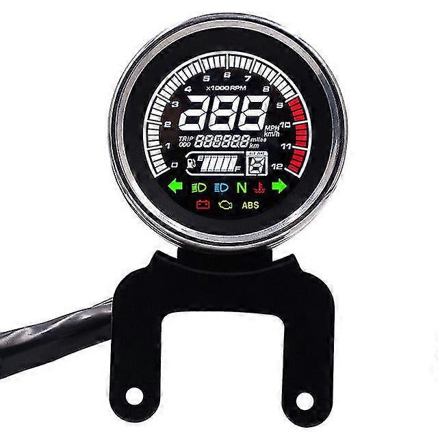 Wupp universal motorcycle dashboard lcd digital speedometer odometer tachometer 12v motorcycle oil meter electronics meter
