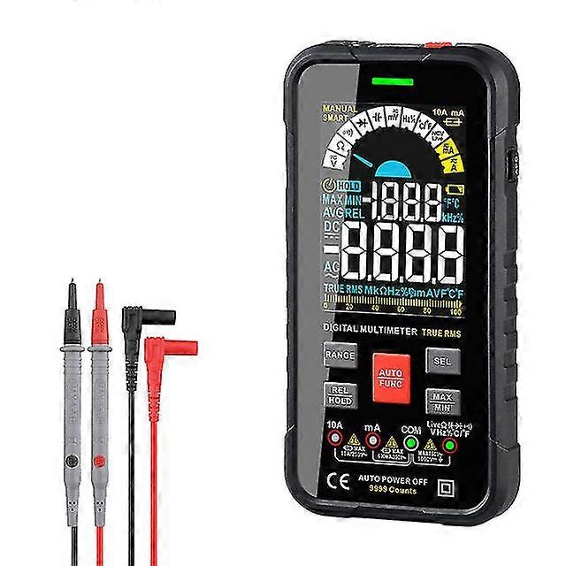 Ac dc current tester digital voltage meter capacitance tester rms rel ohm hz range ohm tester 1000v 10a 83x23x165mm black