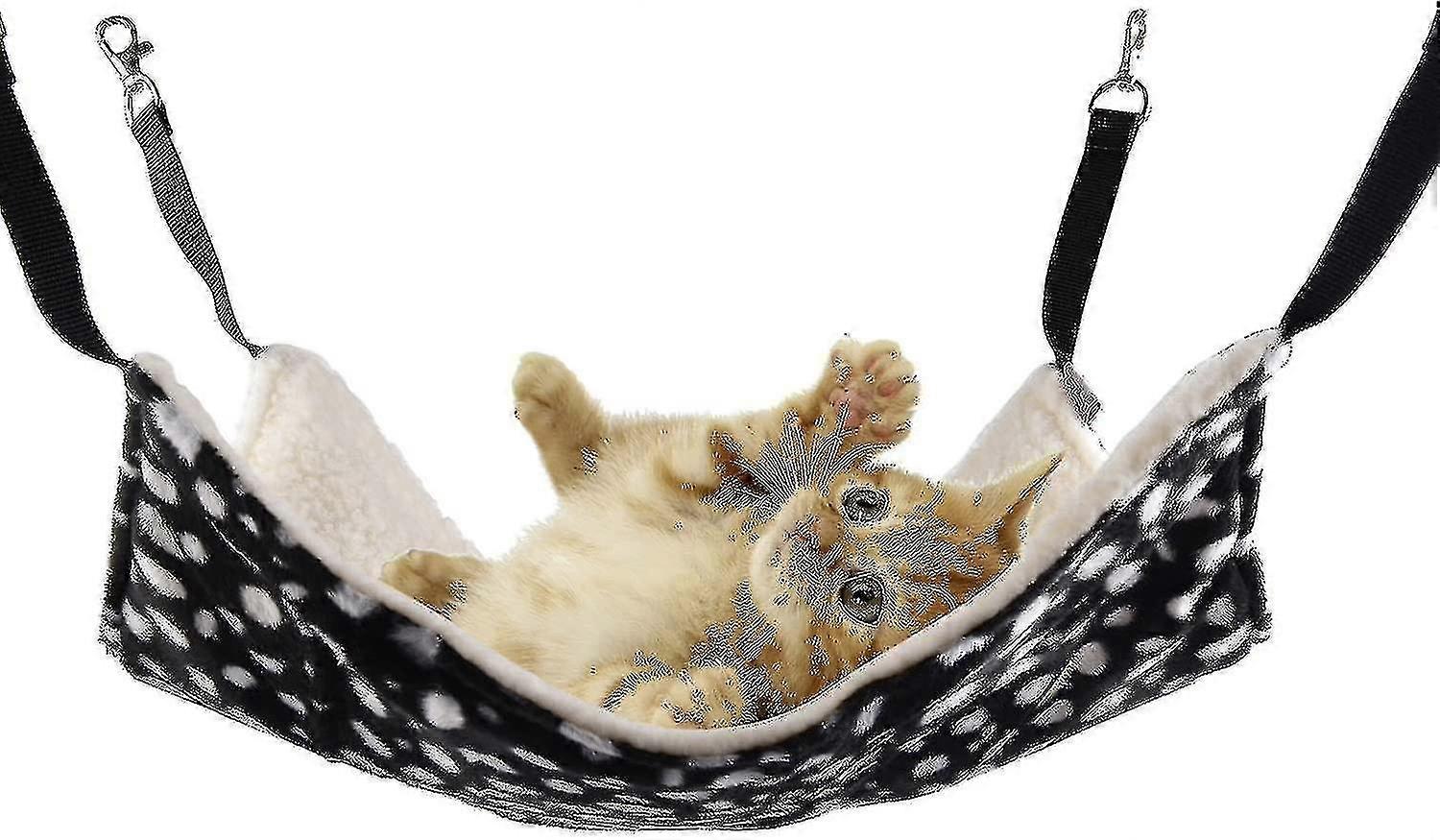 Cat Bed,cat Hammock Bed Pet Cage Hammock,polka Dot Warm Soft Pet Hanging Hammock Bed Cute Puppy Sleepy Pad For Ferret Rat Kitten Rabbit Puppy (22 X 14