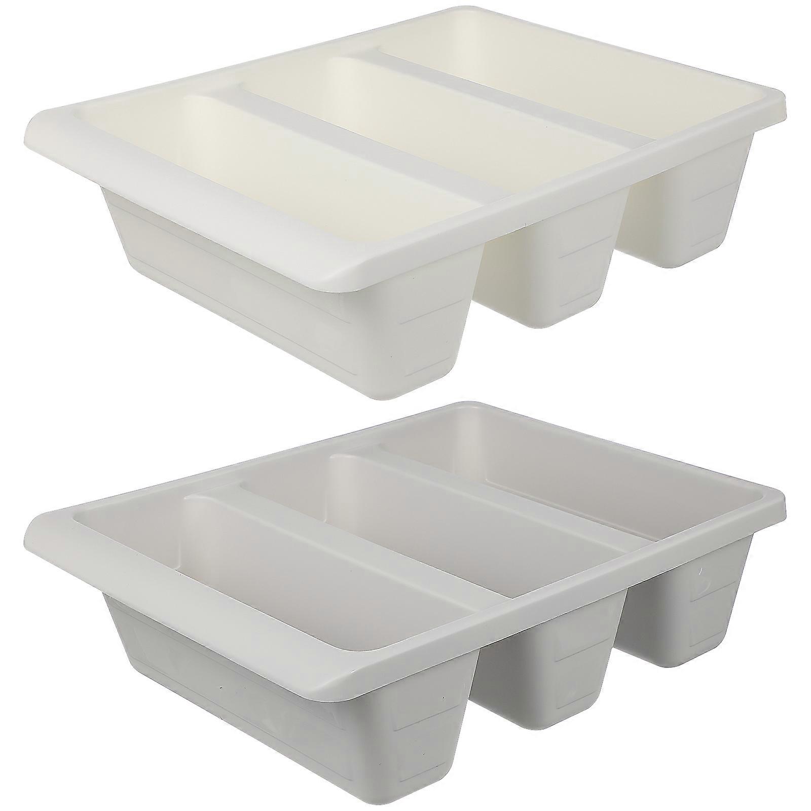 2Pcs Shoe Rack Simple Shoe Storage Rack Multi-functional Shoe Tray (White/Grey)