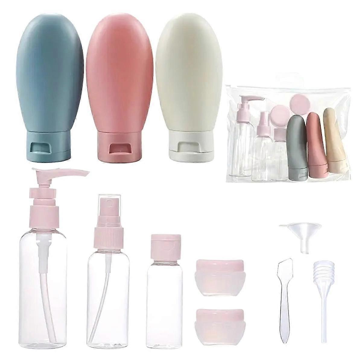 Travel Bottles Set with Storage Bag Travel Size Empty Liquid Cream Lotion Containers Fine Mist Bott
