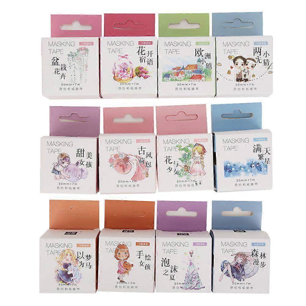 Washi Tape 30mm Wide Manual Decorative DIY Sticker Reusable Tape for Diary Notebook