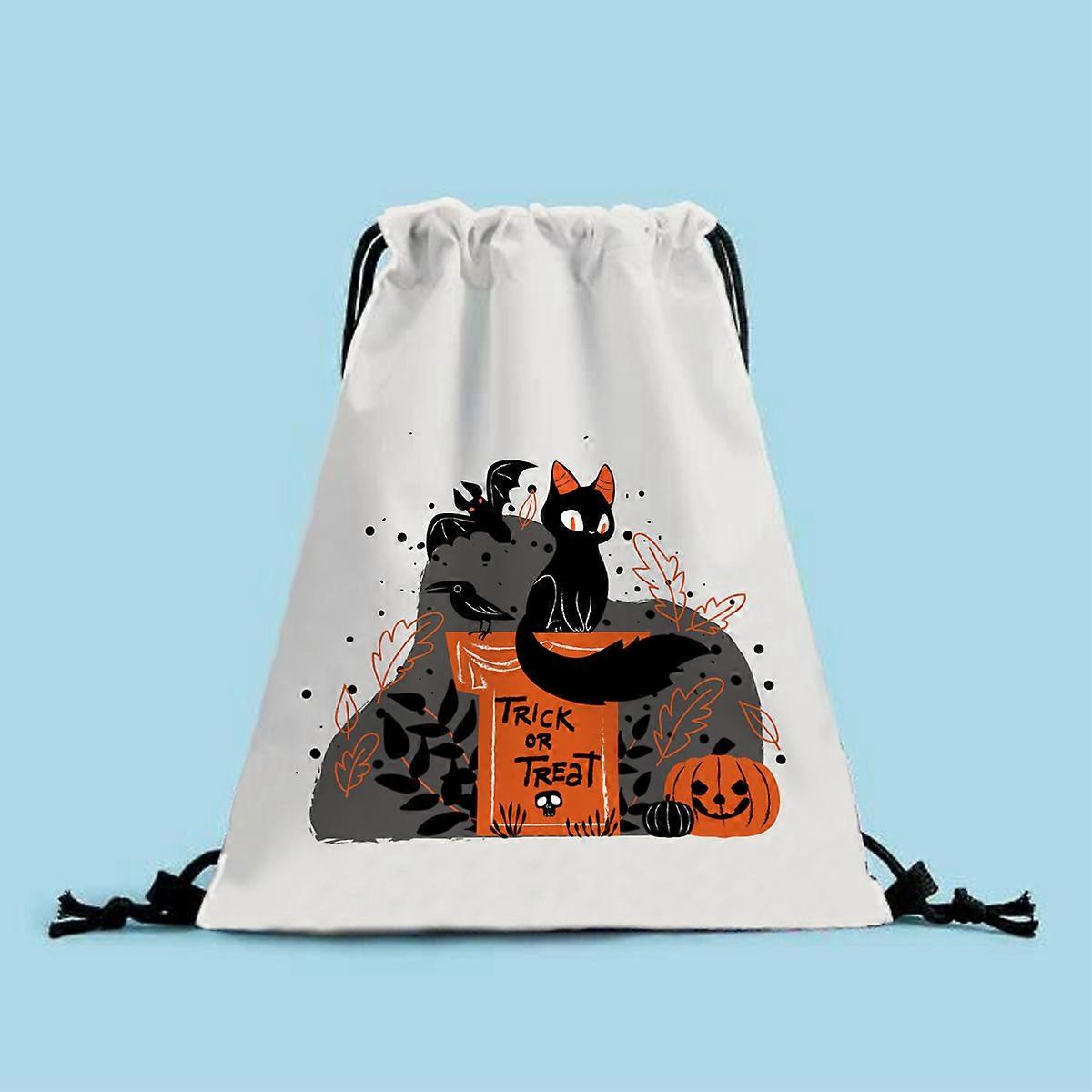 3Pcs Drawstring Backpack Drawstring Back Sack Large Capacity Backpack Halloween Drawstring Bag