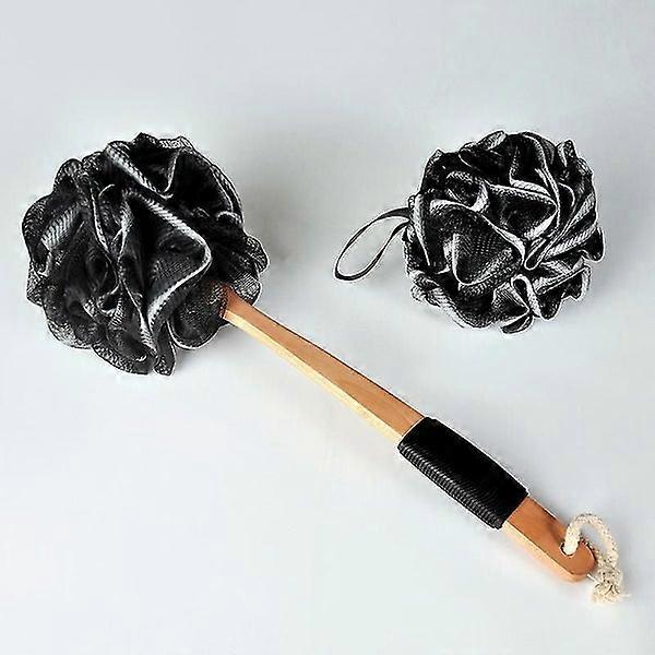 Loofah Back Scrubber with Handle and Long Brush
