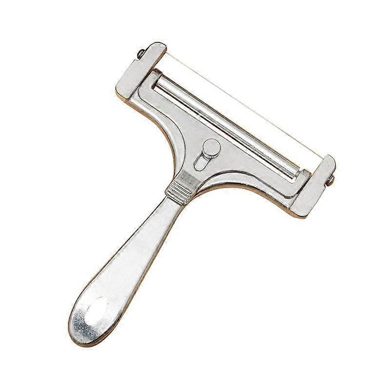 ZK-Cheese Slicer with Reel and Cutting Line, Variable Cut Thickness, Stainless Steel/Aluminum, Roll Cut, Silver