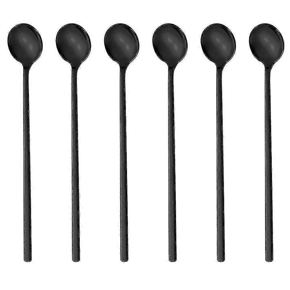 6 Pcs Coffee Spoons, Stirring Spoons, Tea Spoons Long Handle, Ice Tea Spoons, Long Spoons For Stirring