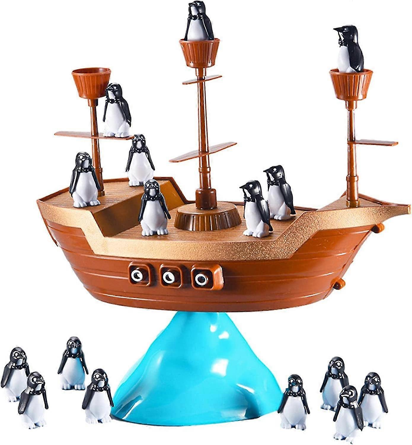 Piratenschiff Balance Spiel | Pinguin Boot Stapelspiel, Innovative Balance Kinder Spielzeug Piraten Boot Spielzeug Tischspiel für Kinder