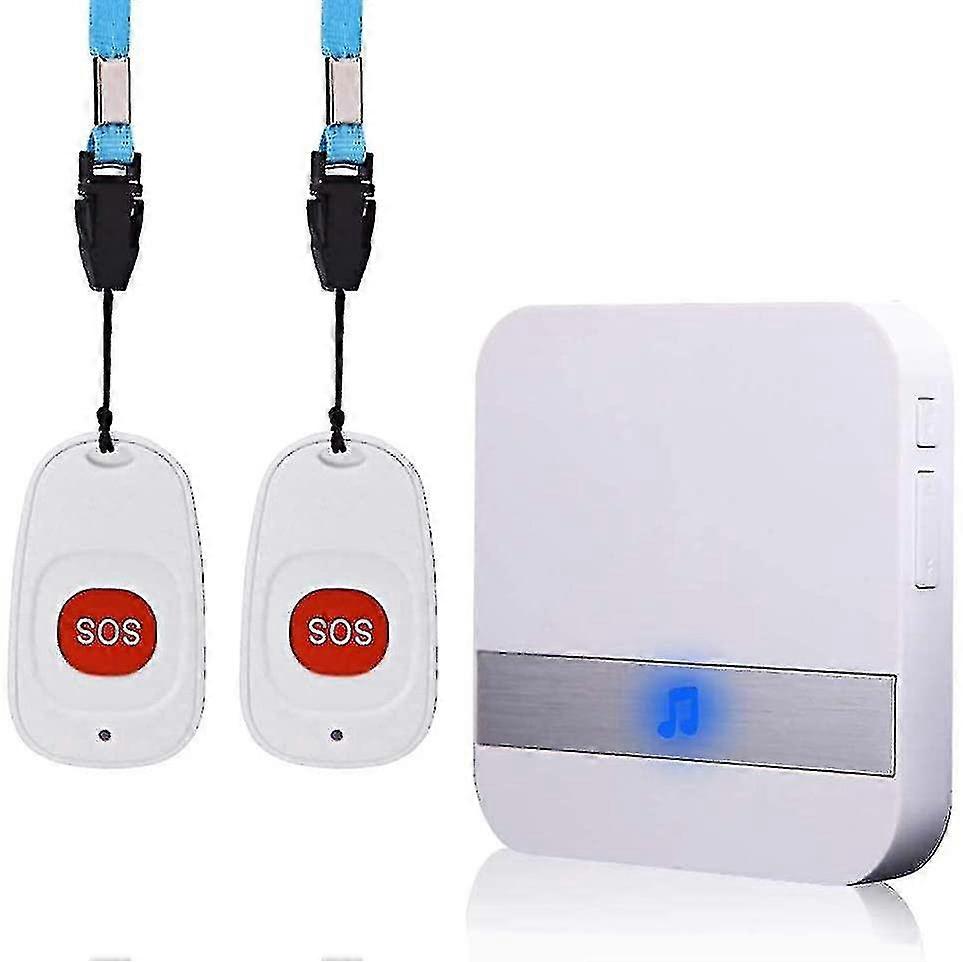Home Alert Wireless Alarm Patient Elderly Personal Alarm System Plug Version And Emergency Call Button Pager Alarm (2 To 1)