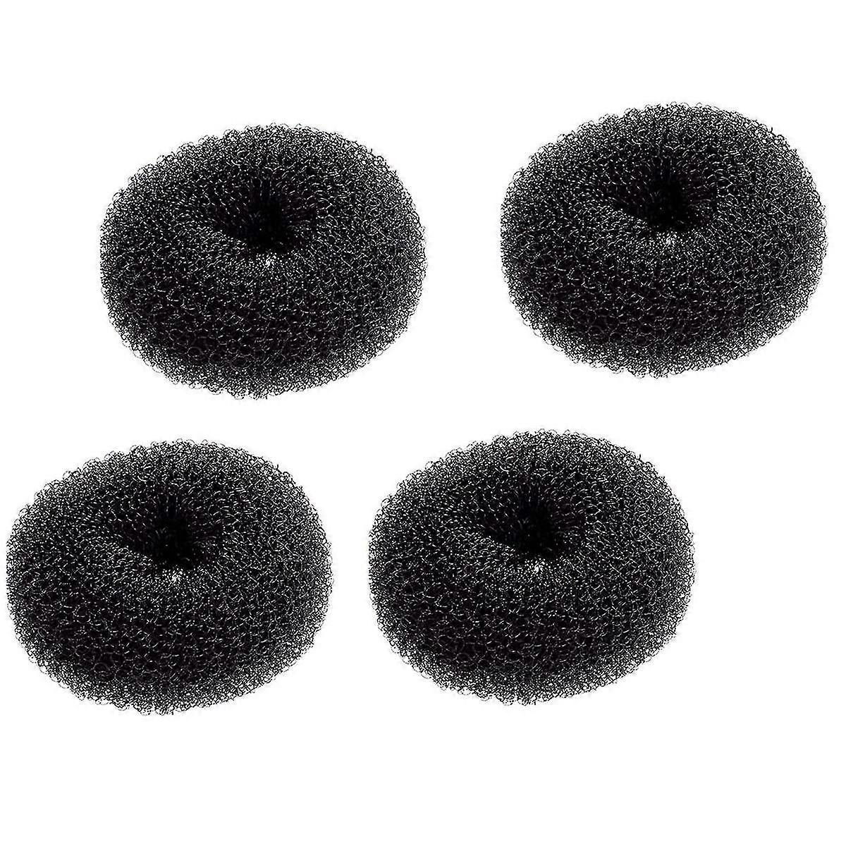 4 Pack Extra Small Hair Bun Maker Mini Chignon Hair Doughnut Shaper Hair Donut Sock Bun Form For Kids(small, Black)