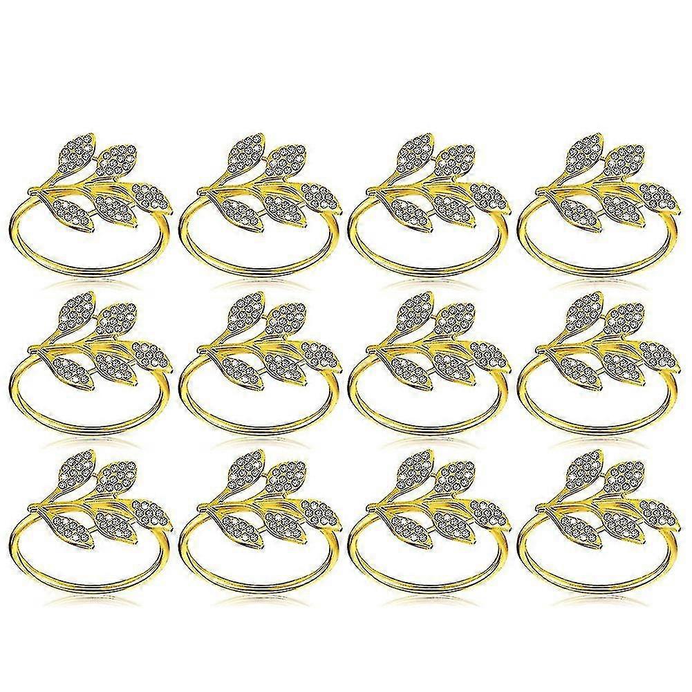 Napkin Rings Set Of 12, Leaf Napkin Ring Holders,bridal Napkins Rings