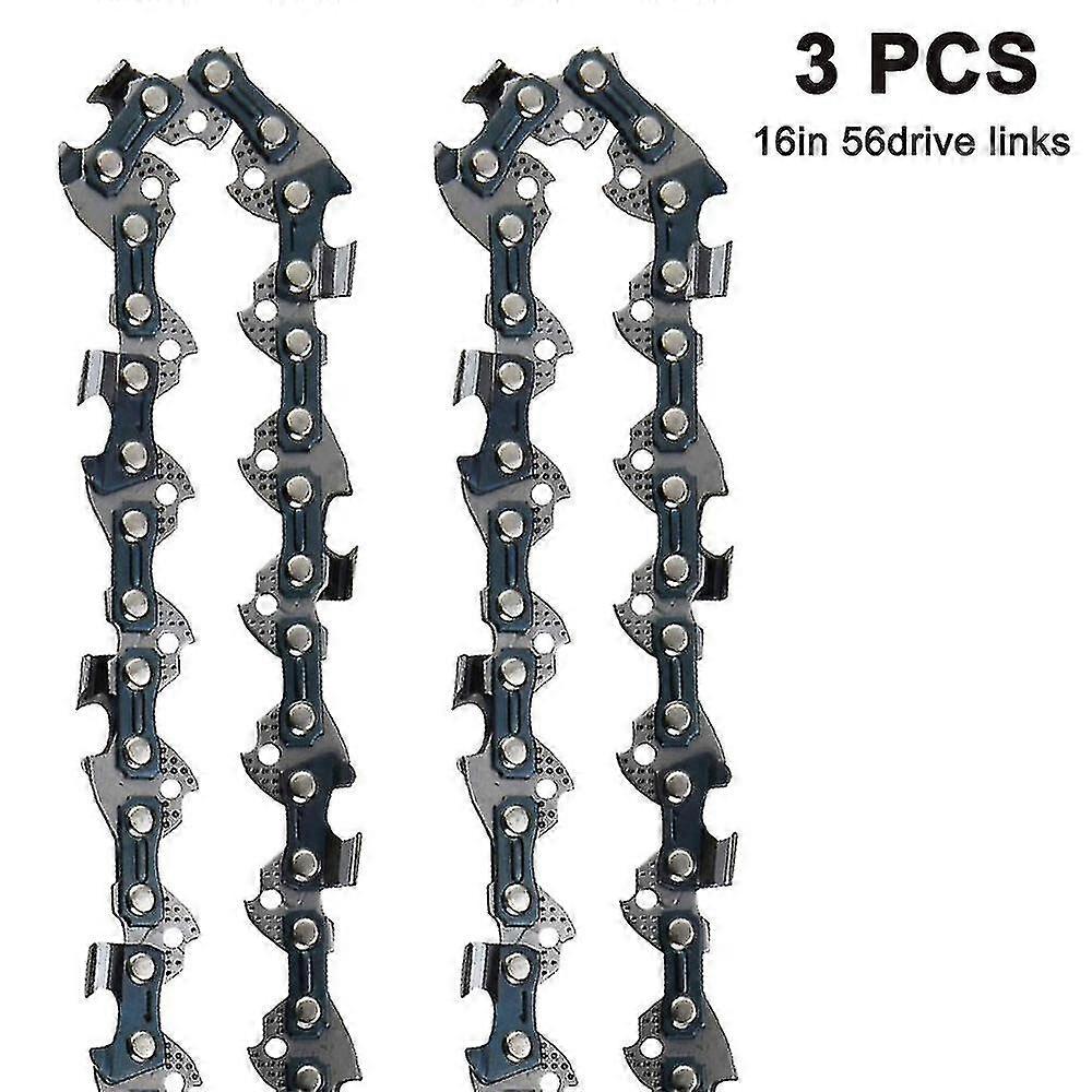 3 Piece Set Universal Logging Chainsaw Chains,16 Inch 56 Drive Links
