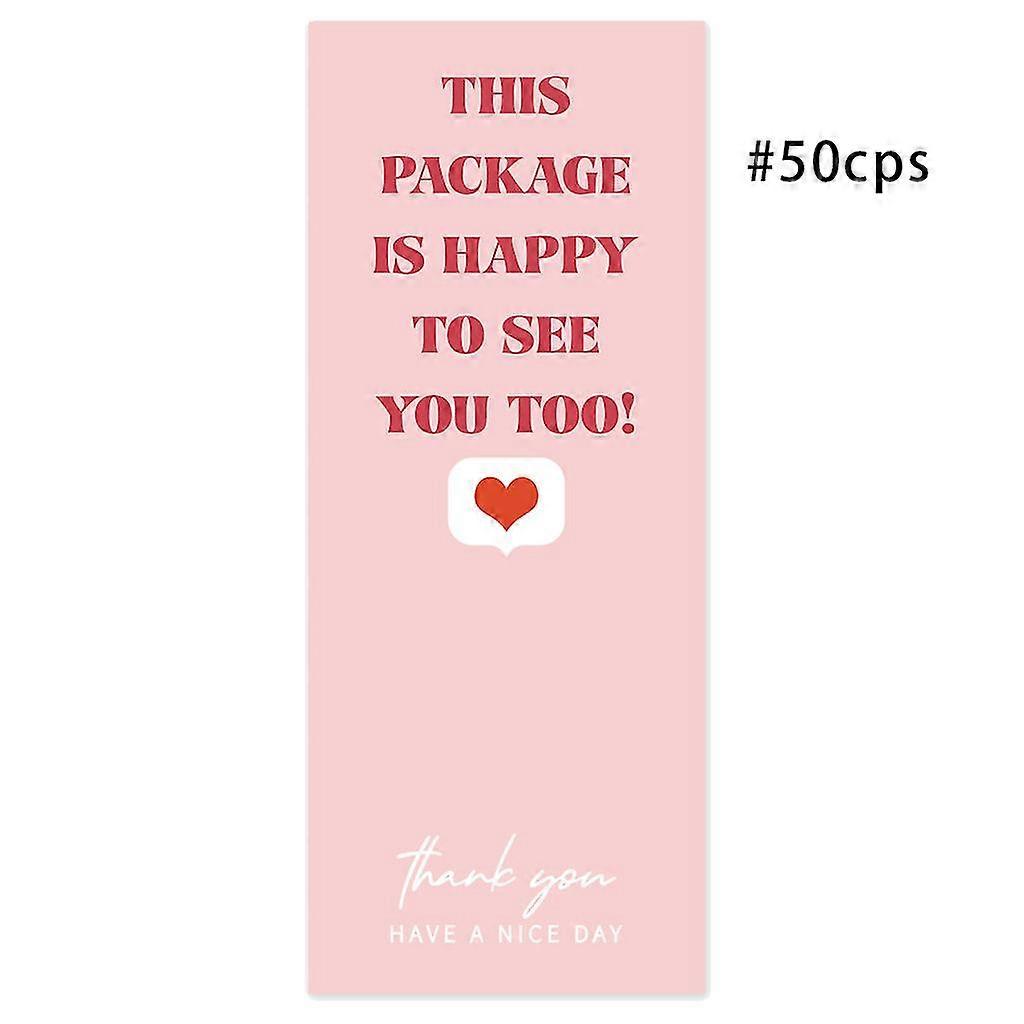 50pcs/pack Exquisite Diy Wrapping Labels Small Business Thank You Sealing Tabs