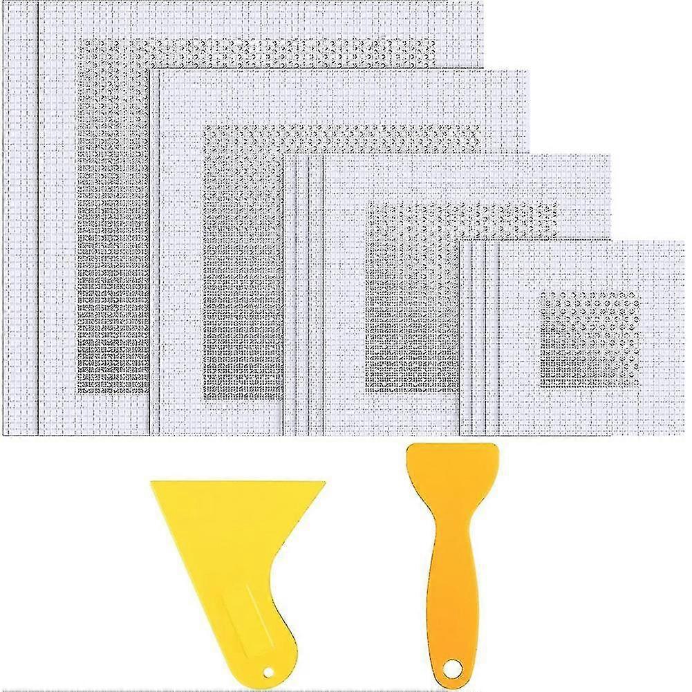18pcs Drywall Repair Patch 2/4/ 6/8 Inch Self-adhesive Aluminum Patch