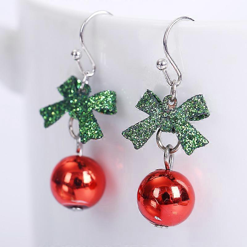 1pair Christmas Bowknot earrings Cute Festivel