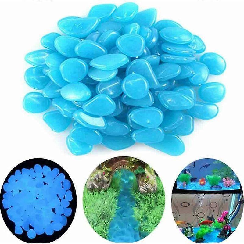 200 pcs Outdoor Glow Stone Luminous Pebble Glow Stones Decoration Garden Decorative Stones for Walkways Outdoor Decor Aquarium Fish Tank Path Lawn Yar