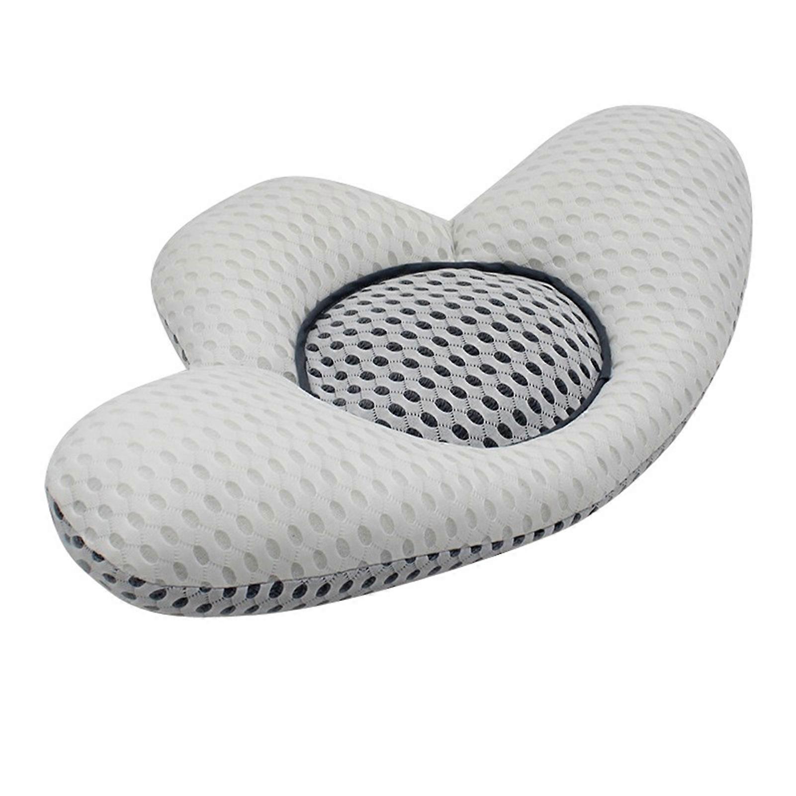 Lumbar Pillow Quick Rebound Improve Spinal Posture Sleeping 3D Extended Support Buckwheat Hull Lumbar Functional Pillow Bedroom Supply KAESI