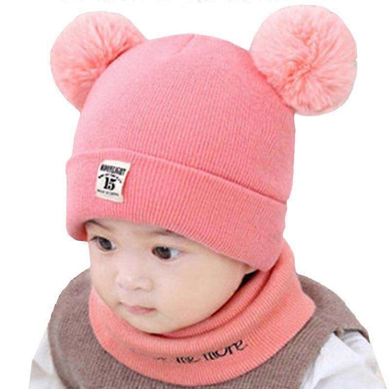 طفل صغير بوم بوم بوبل بيني قبعة وشاح تعيين الرقبة أكثر دفئا Snood كاب