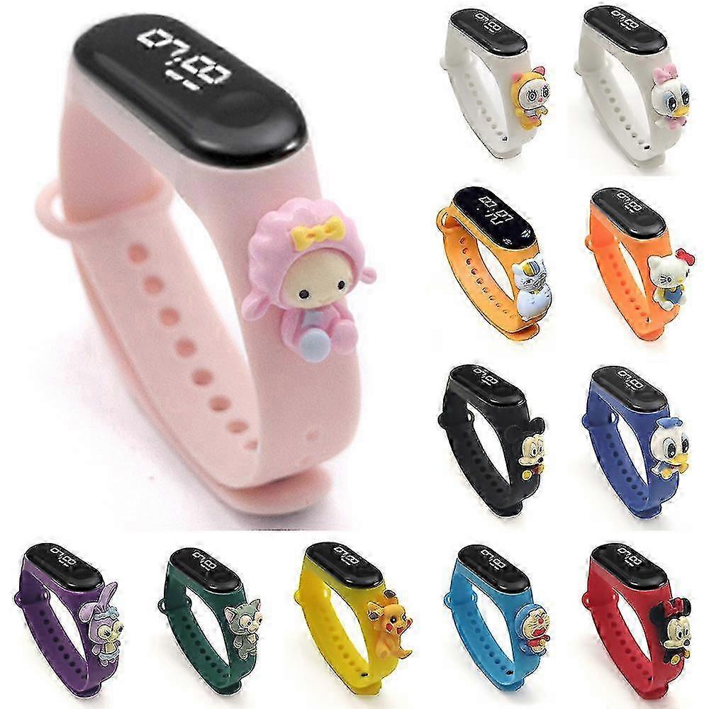 Cartoon Watch Kids Led Digital Touch Screen lysende display svømning vandtætte ure