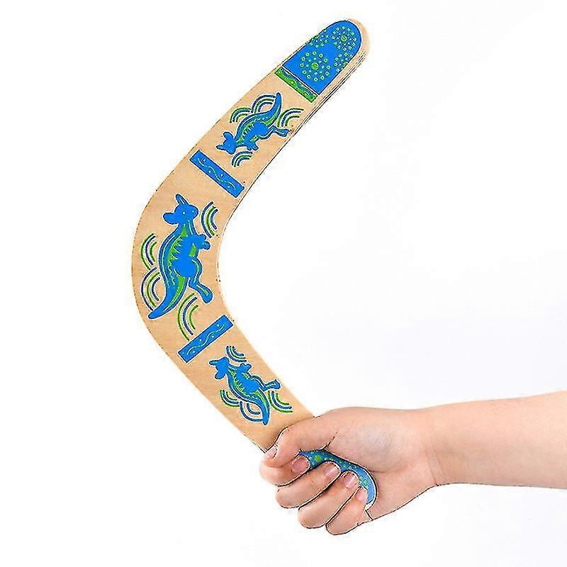 Th Handmade Boomerang, Australian Style Wooden Boomerang, V Boomerang - (1pcs,blue)