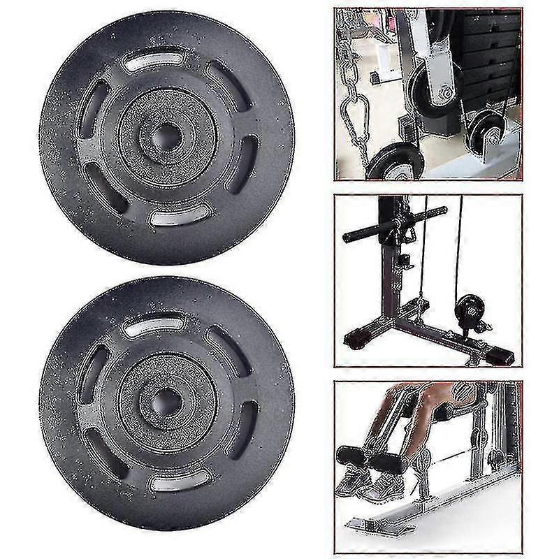 5 Pcs Universal Bearing Pulley Wheel Fitness Equipment Part Diameter 90mm Width 22.5mm/25mm Wearproof Pulley Replacement Parts For Gym Fitness Black