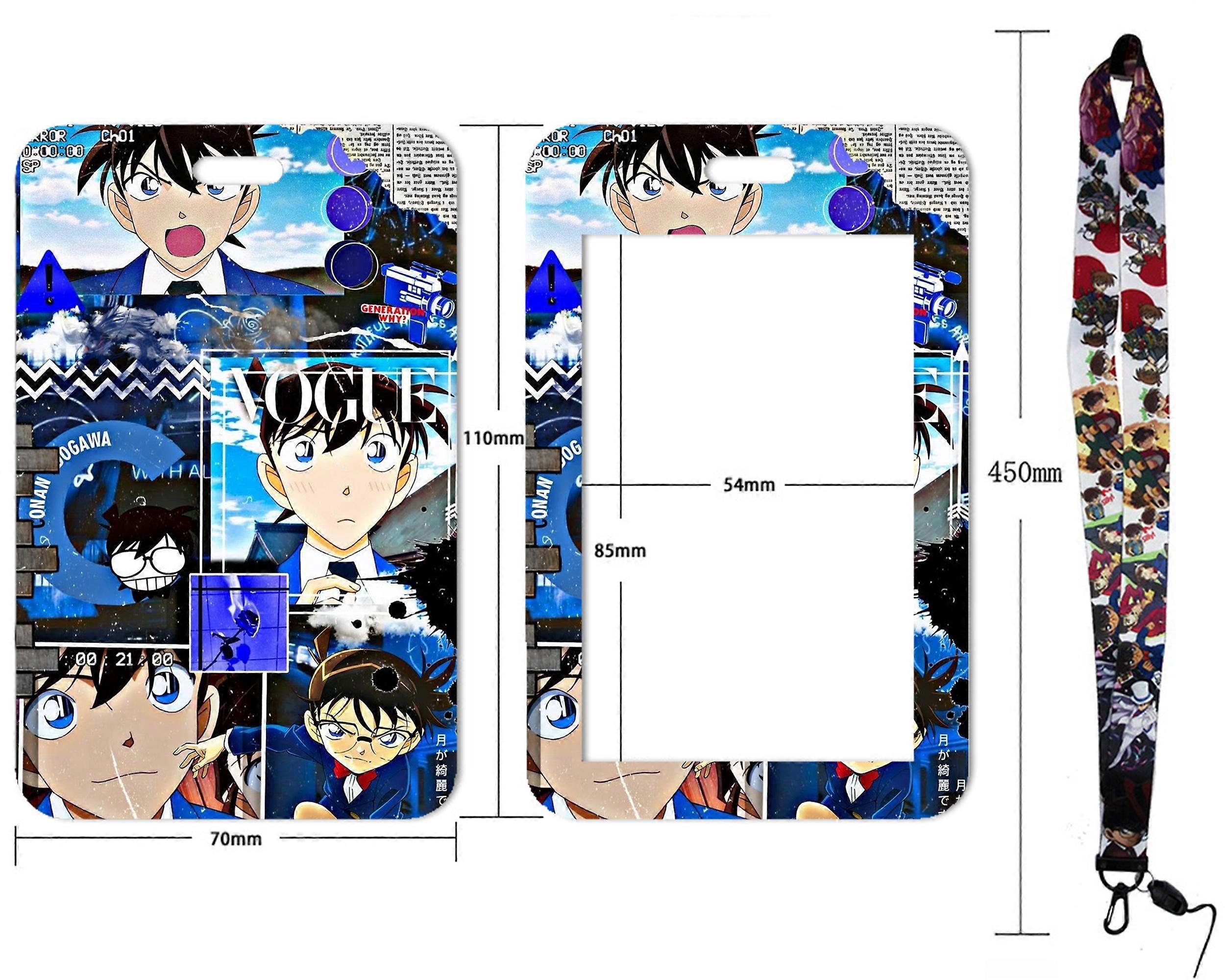 Young detectives around the student card case hanging neck meal card subway card factory card protective case with lanyard