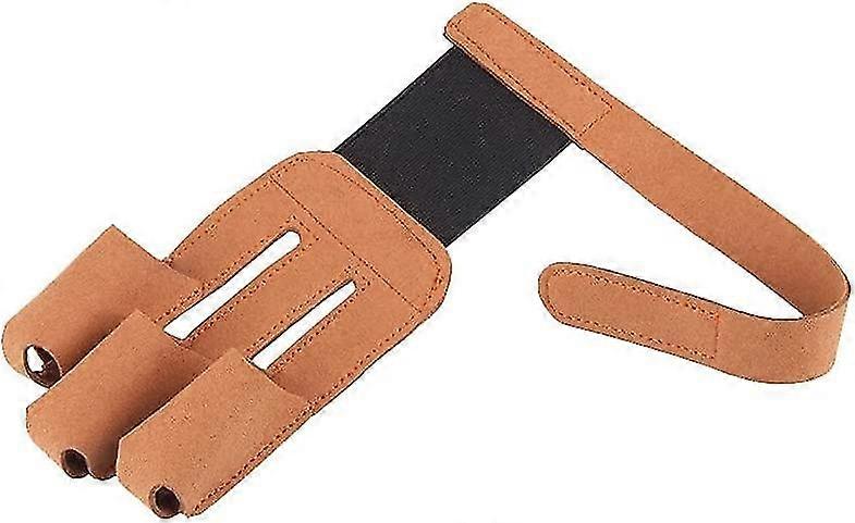Artificiel Vache Cuir Tir À L’arc Doigt Garde Gant De Protection De Doigt Languette Protecteur Pour Recurve (1pc, Marron) cy