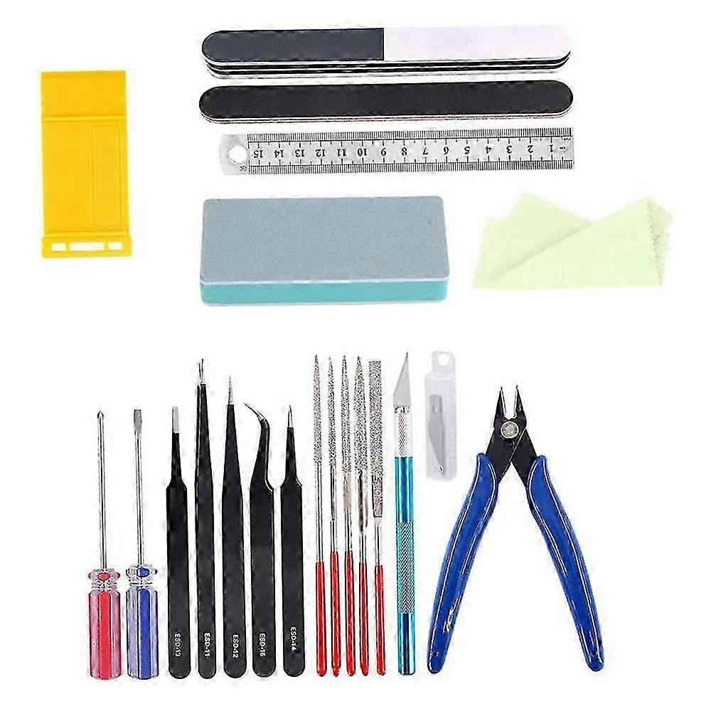 21PCS Model Basic Tools Repair Tools Hobby Building Tools for Tooldam Car Model Building Repair Too