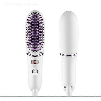 Mini electric hair straightening comb curling and straightening dualpurpose hair straightener negative ion electric heating comb