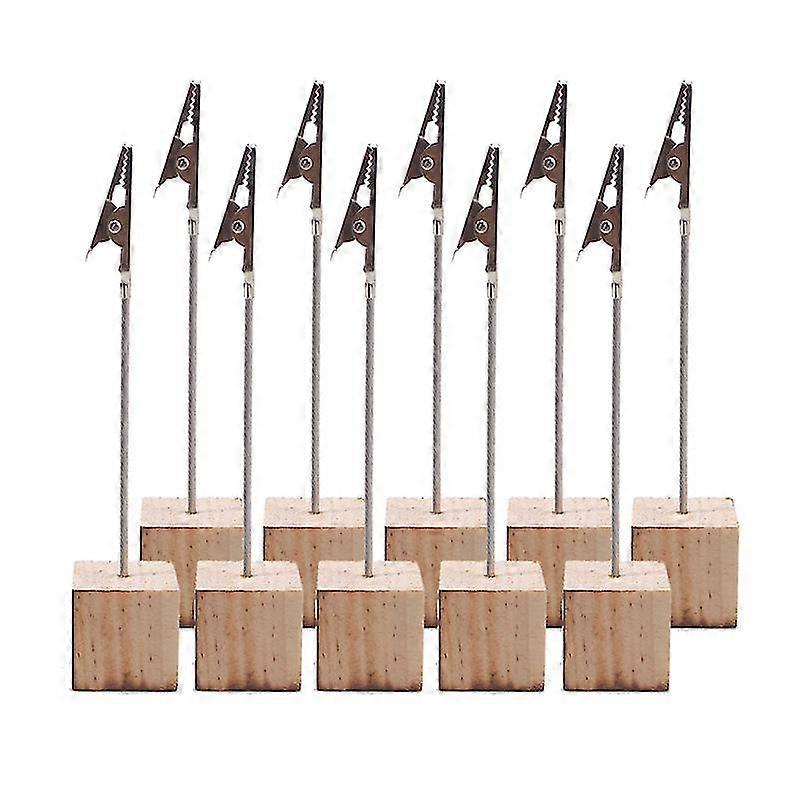 10 Pcs Lightweight Cube Base Memo Clips Support avec Alligator Clip Fermoir