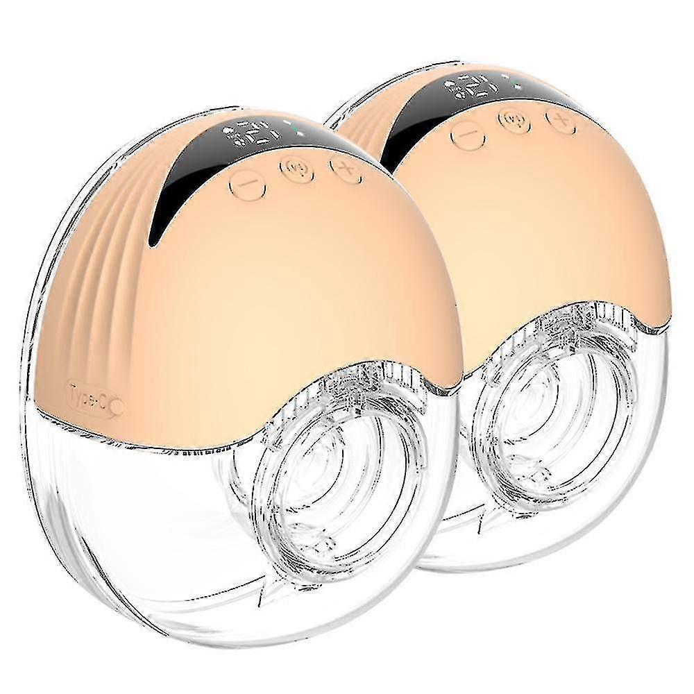 2pcs Tire-lait mains libres Tire-lait électrique portable léger avec affichage LED 4 modes et 12 PK