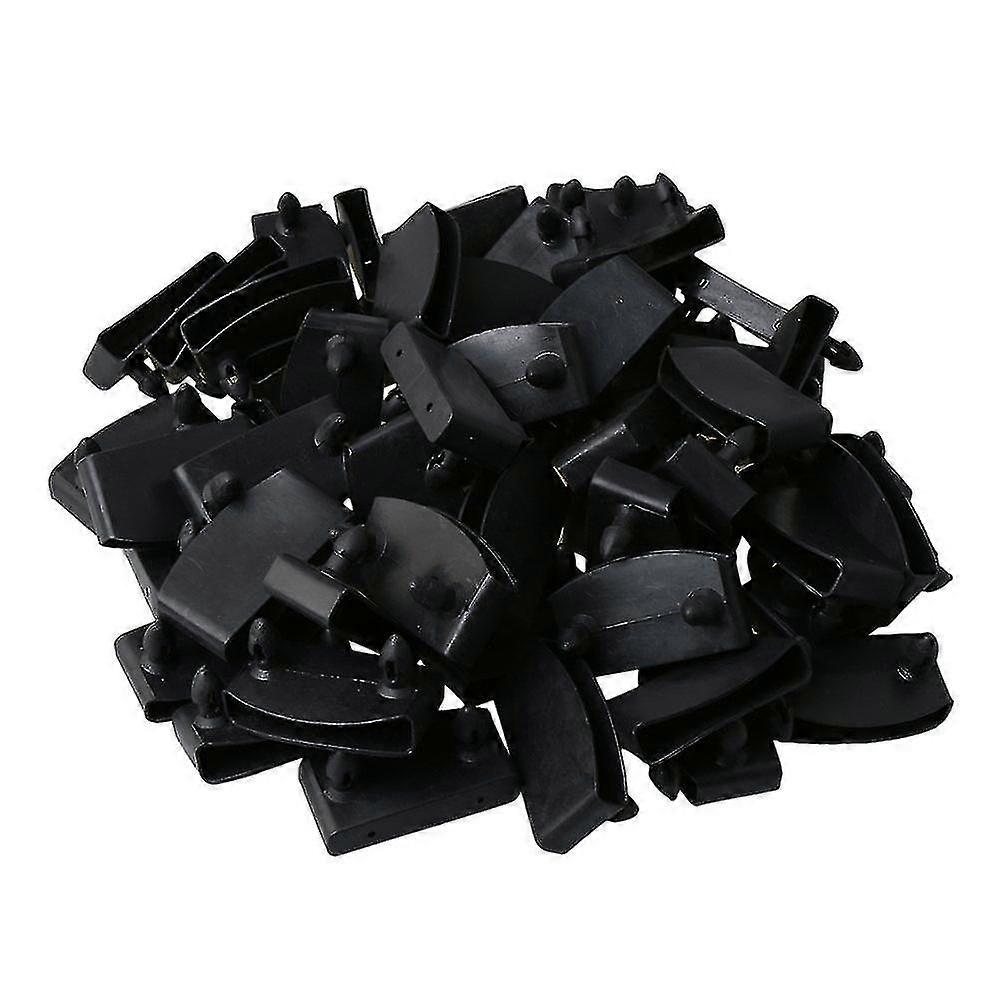50stk Bed Slat Plastic End Caps 50mm Sort