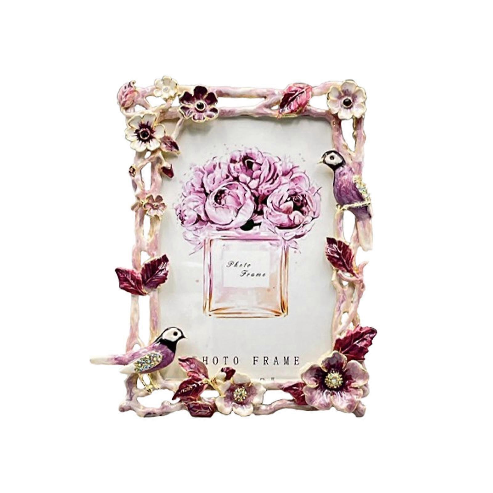 4x6 Photo Frame Metal Rectangle for Counter Space Bookshelf Tabletop Display