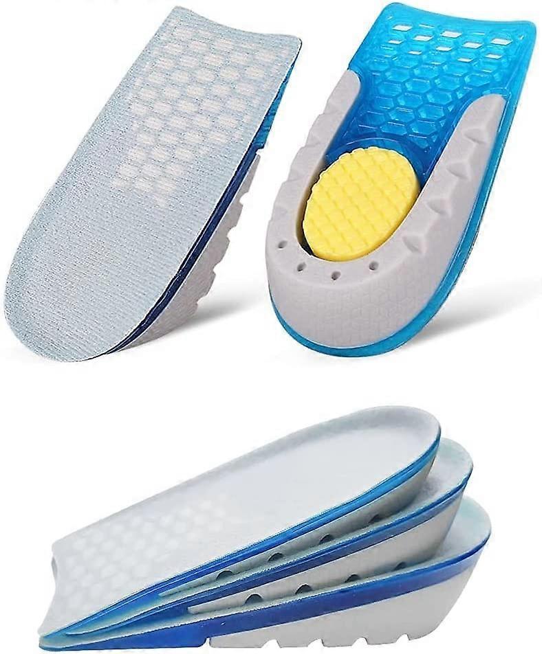 1 pair of height increase heel insoles, invisible shoe lifter inserts, elasticity, shock absorption, Height: 1cm For men and women