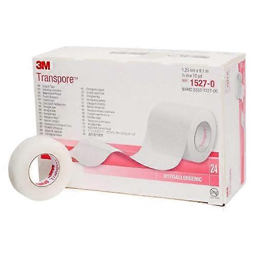 3M 透孔塑料医用胶带 1/2 英寸 x 10 码透明，一盒 24 个
