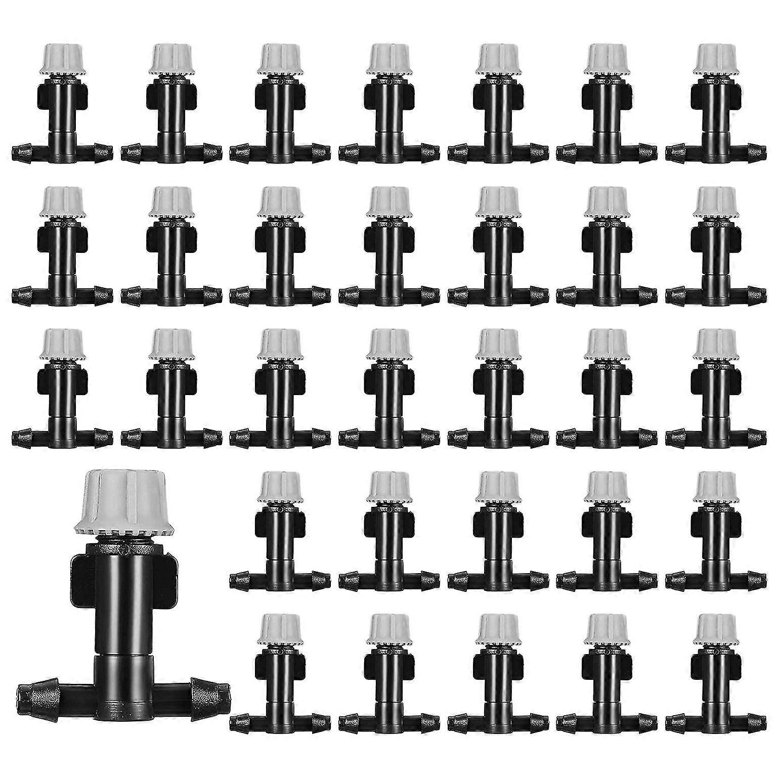 80 Pcs Spray Adjustable Flow Irrigation Dripper Adjustable Sprinkler Drip Irrigation Misting Drippe
