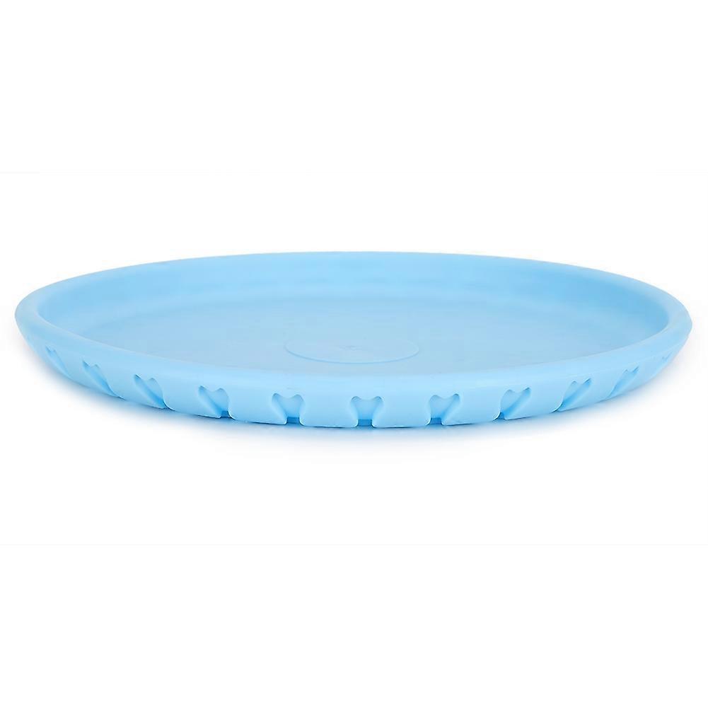 Dual Use TPR Flying Disc Saucer Dog Training Feeding Toy Interactive Game Pet SupplyBlue