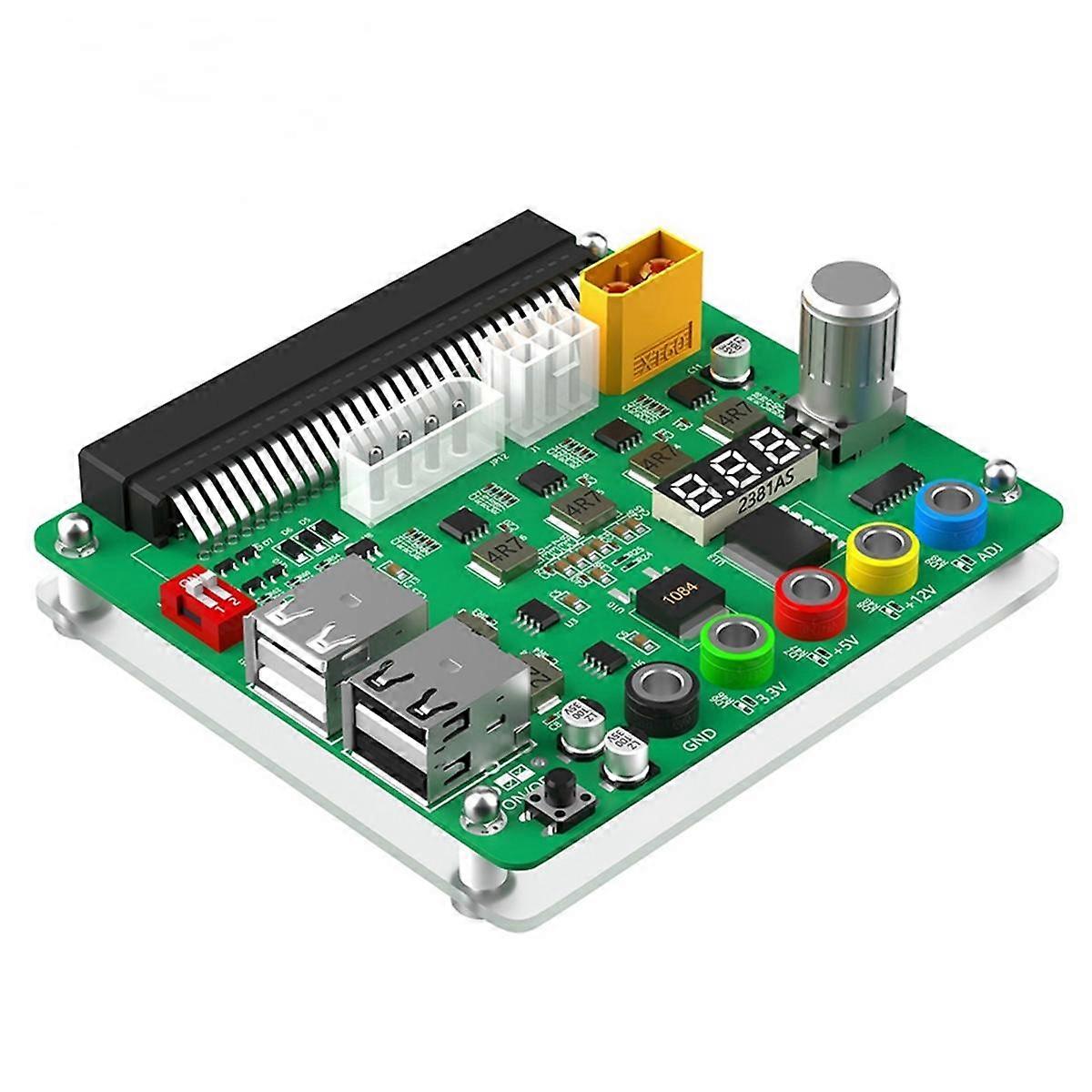 Power Supply Breakout Board Adjustable Voltage Knob 3.3V/5V/12V /USB2.0/QC2.0/3.0/12V for /// PSU