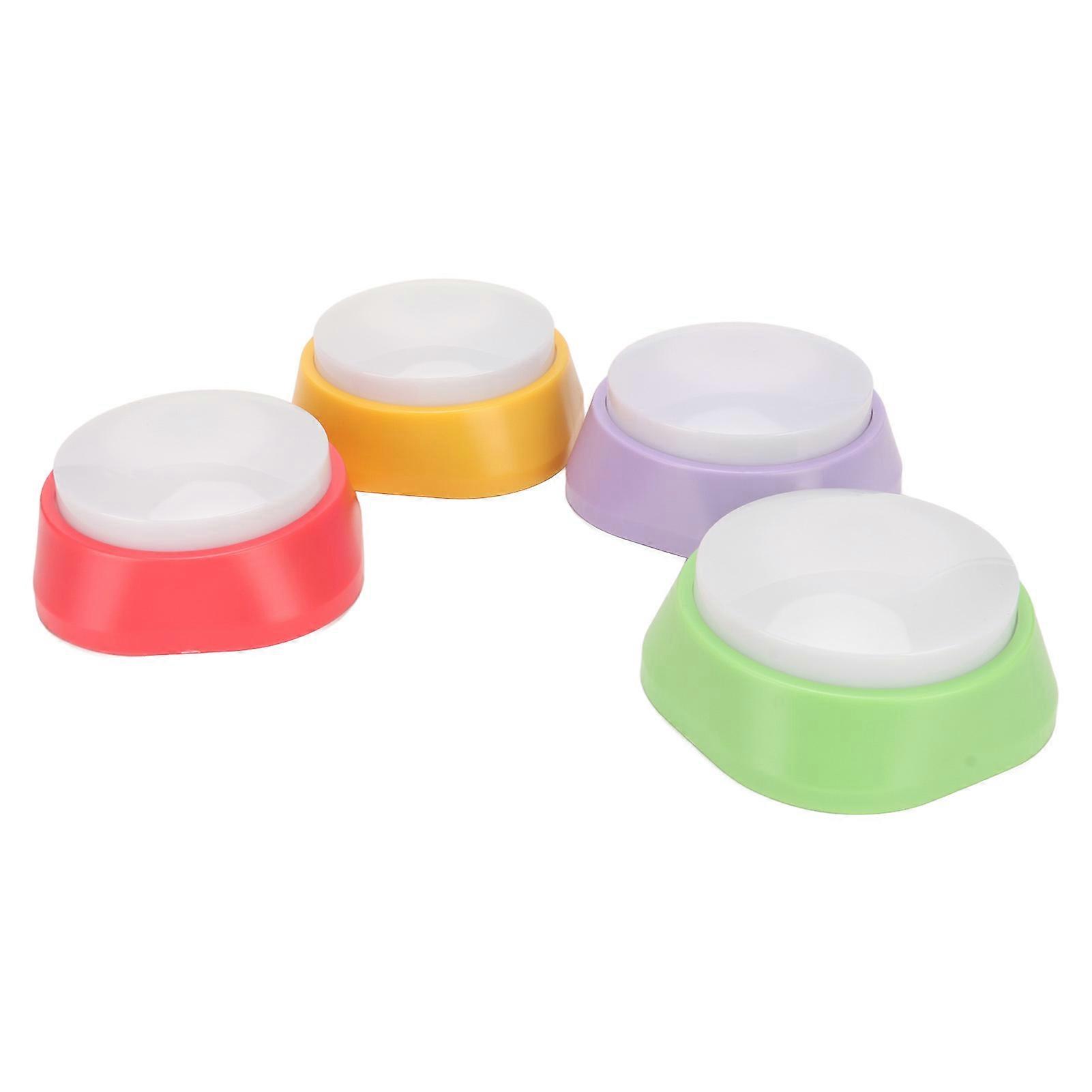 4-Pc Voice Recording Pet Training Buttons for Clear Communication Colorful Options Interactive Learning