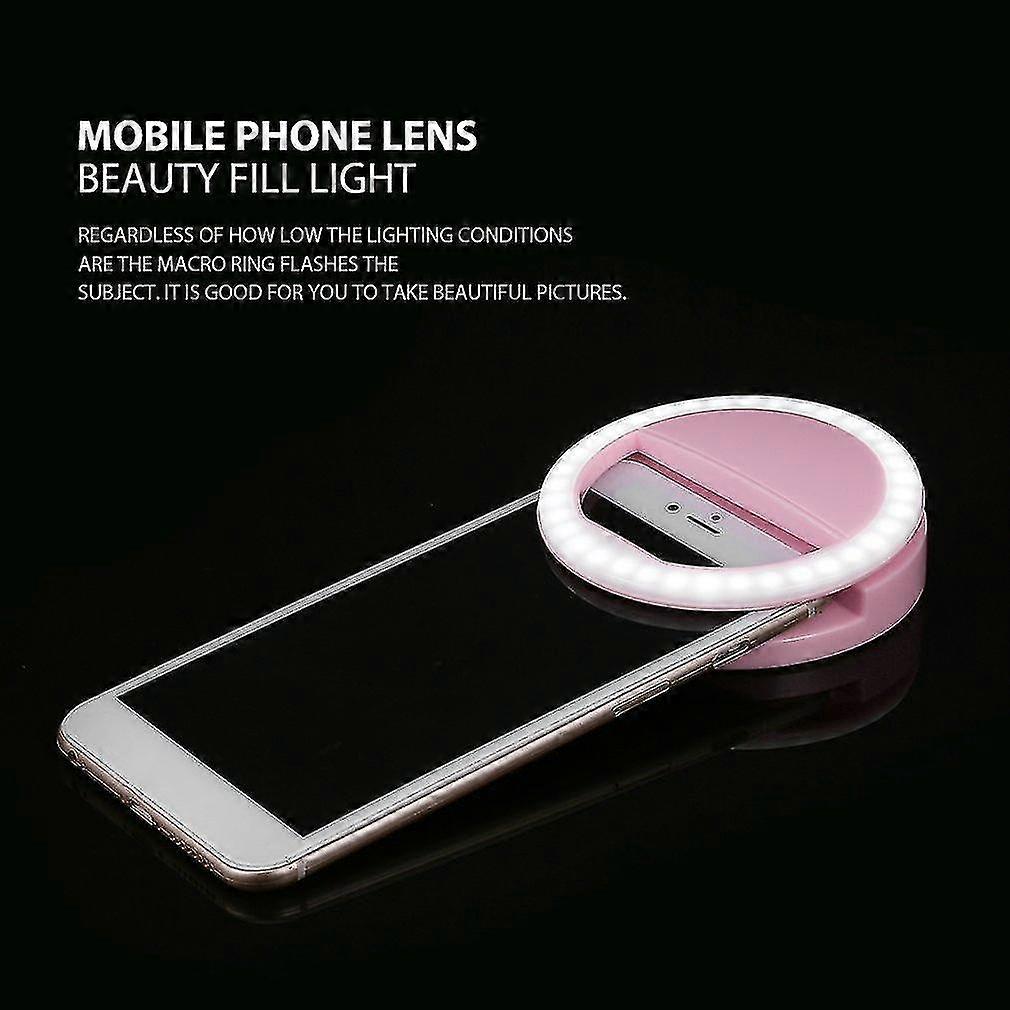 Portable Selfie Light Ring Clip Luminous Lamp Led Flash Light Phone Ring